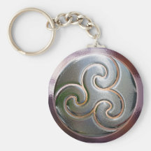 Celtic triskele in silver keychain