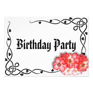 Celtic Vines Birthday Party Invitations