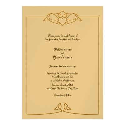 Celtic Wedding Invitation