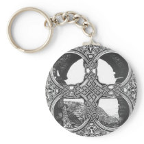 Celtic window arch tattoo key chains