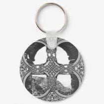 Celtic window arch tattoo keychains