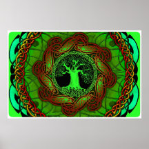 Celtic Wisdom Tree (Earth Version) Print