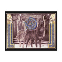 Celtic Wolf Magic Postcard
