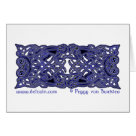 postcard - A Celtic zoomorphic hounds card! Buy this beautiful card with a cool zoomorphic Celtic knotwork design of intertwining hounds! This original Celtic art by artist Peggy von Burkleo shows a Celtic hound knotwork design, intricately interwoven. This blank Celtic zoomorphic hounds card is perfect for any occasion, from birthday cards and thank you cards to get well cards and more! Don’t forget to take advantage of Beltain’s Zazzel shop’s multiple purchase discounts- The more cool Celtic art gifts you buy from Beltain’s Zazzel shop, the more you save! Looking for Celtic T-Shirts ? Then visit our main web site at Beltain celtic art gifts 