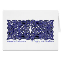 Celtic Zoomorphic Hounds Card