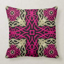 Celtica Hot Pink & Gold Decor Cushion Pillow pillows
