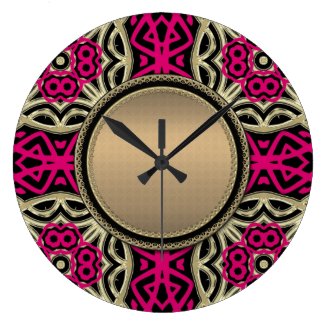  Black White Tribal Designs Customizable Wall Clocks