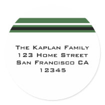 Celtics Green Black Envelope Seal Return Address Sticker