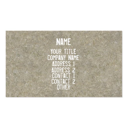 Cement Business Card Templates (front side)