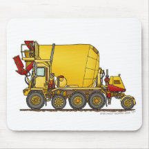Cement Mixer Front Discharge Truck Construction Mo Mouse Mat