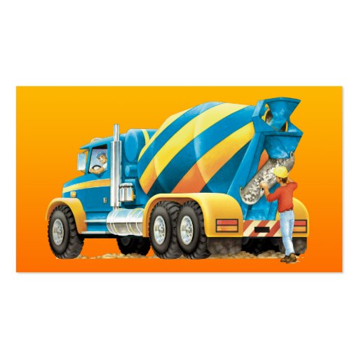 Cement or Concrete Mixer Business Card (back side)