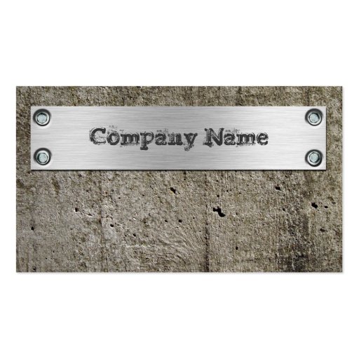 Cement Wall Metal Construction Business Card