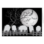 Cementerio espeluznante tarjetas