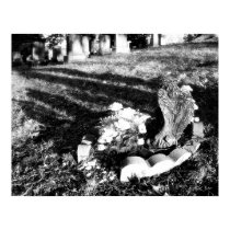 Cemetary Angel black&white - Print