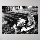 Cemetary Angel black&white - Print