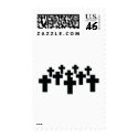 Cemetery - Black Crosses postage