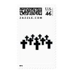 Cemetery - Black Crosses postage