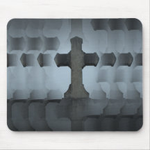 cemetery cross illusion mouse pads