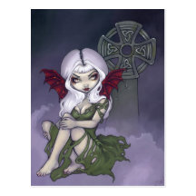 "Cemetery Mist" Postcard