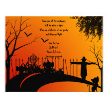 Cemetery Road Halloween Invitation invitations