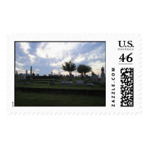 Cemetery Sunrise 1 Postage Stamp