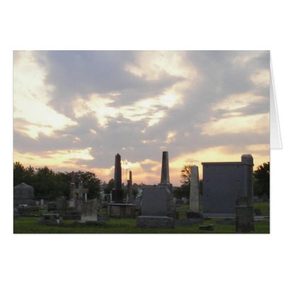 Cemetery Sunrise 2 Card by duelingdualities