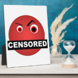 Censored Smiley Photo Plaque