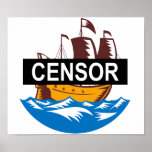 Censorship Ship Boat Posters