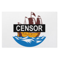 Censorship Ship Boat Custom Stationery