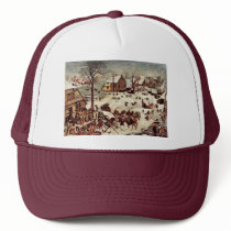 Census At Bethlehem  By Bruegel D. Ä. Pieter Mesh Hats