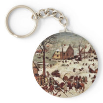 Census At Bethlehem  By Bruegel D. Ä. Pieter Keychains