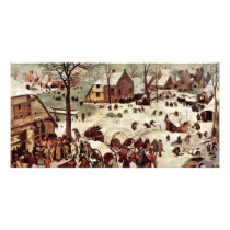 Census At Bethlehem  By Bruegel D. Ä. Pieter Customized Photo Card