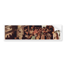 Census At Bethlehem, Detail By Bruegel D. Ä. Piete Bumper Stickers