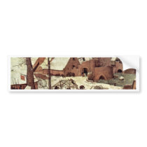 Census At Bethlehem, Detail By Bruegel D. Ä. Piete Bumper Sticker