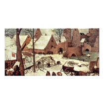 Census At Bethlehem, Detail By Bruegel D. Ä. Piete Photo Card