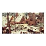 Census At Bethlehem, Detail By Bruegel D. Ä. Piete Photo Card