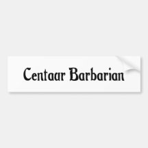 Centaur Barbarian Sticker Bumper Stickers