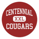 Centennial - Cougars - Middle - Lino Lakes Round Stickers