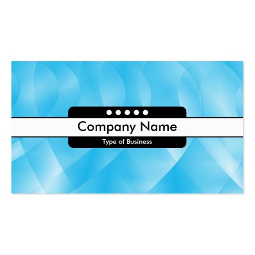 Center Band 5 Spots - Blue Curves Business Cards (front side)
