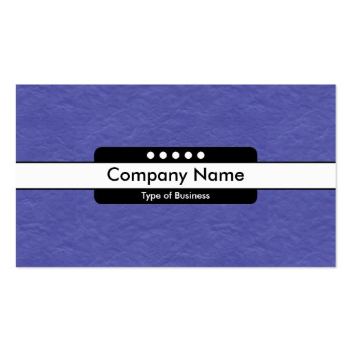 Center Band 5 Spots - Blue Paper Texture Business Cards (front side)