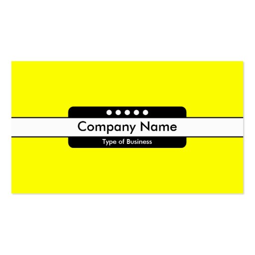 Center Band 5 Spots - Bright Yellow Business Card (front side)