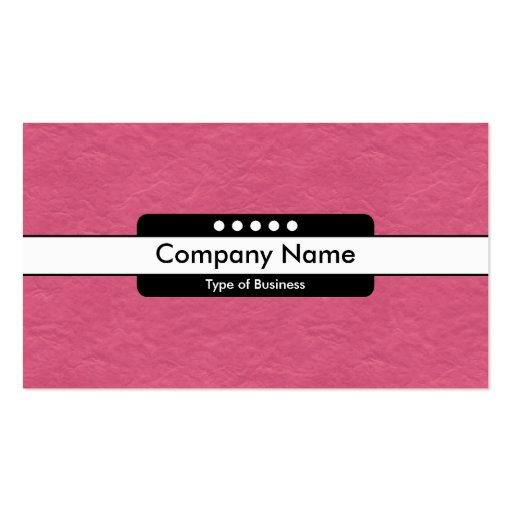 Center Band 5 Spots - Crimson Paper Texture Business Card (front side)