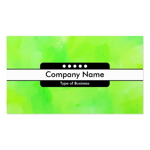 Center Band 5 Spots - Painted Green II Business Cards