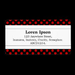 Center Band II - Red Flower Dots labels