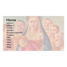 Center Detail Of Madonna And Child Business Cards