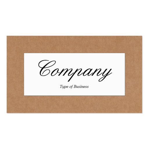 Center Label - Cardboard Box Texture Business Card Templates