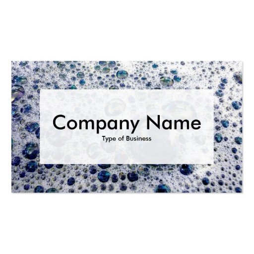 Center Label v3 - Soap Suds Business Card Templates