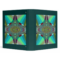 Centipede Ovals Fractal 3 Ring Binder