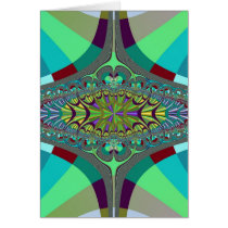 Centipede Ovals Fractal Greeting Card