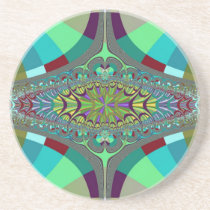 Centipede Ovals Fractal Drink Coasters